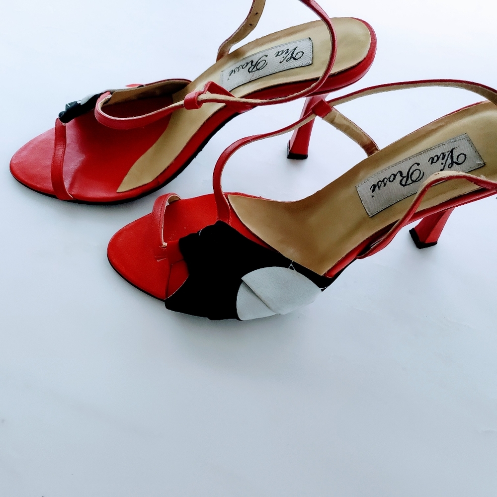 Vintage Italian Open Toe Sandal Pump